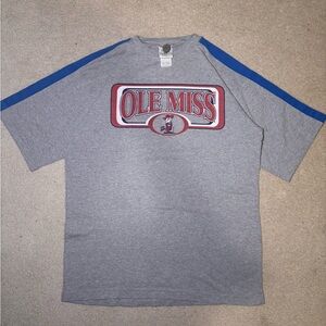 Vtg Ole Miss Rebels Colonel Reb Mascot Russell Athletics NCAA 90s T Shirt Sz L